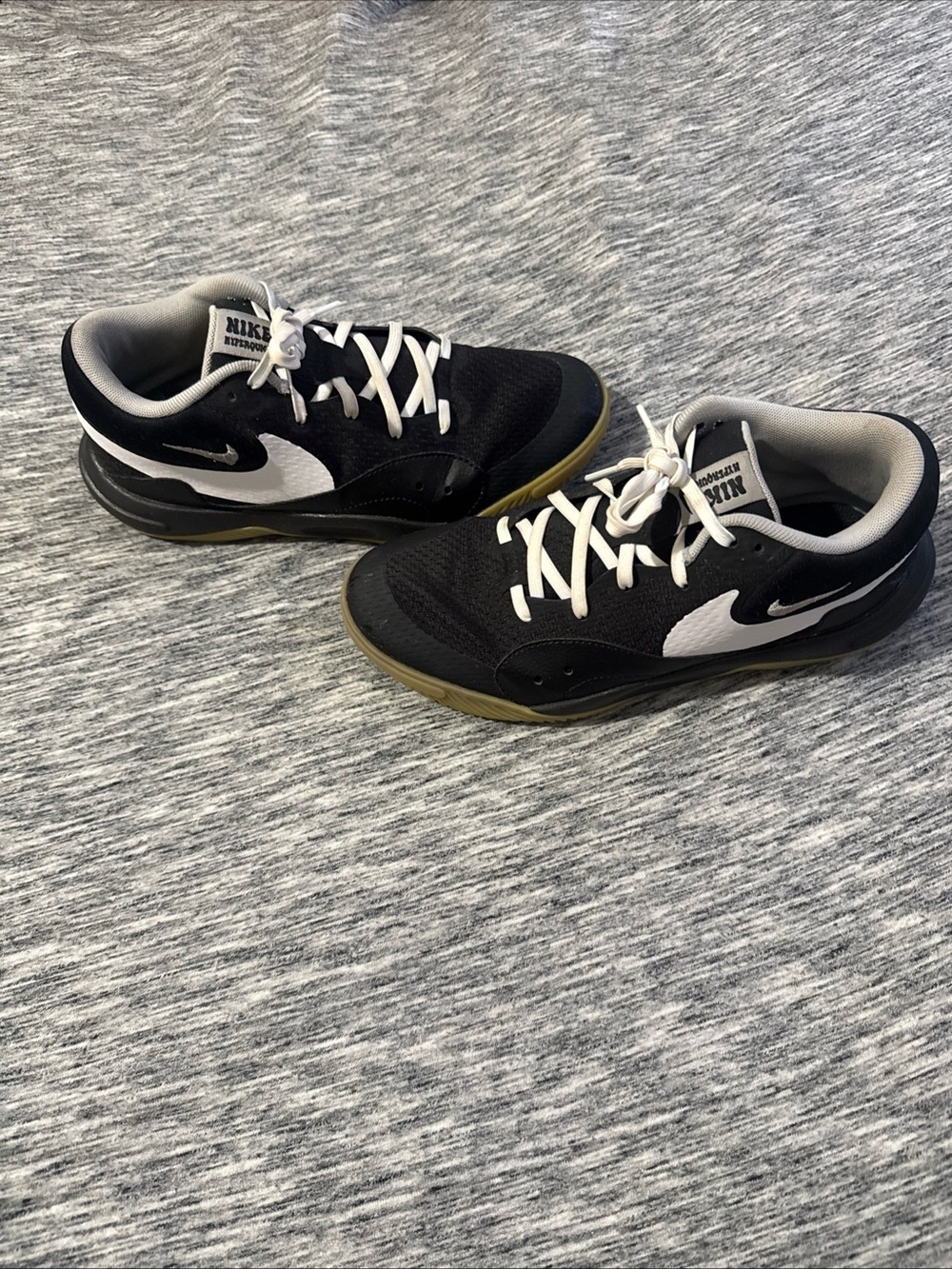 Nike Women’s Black and White Athletic Volleyball Sneakers with Gum Outsole